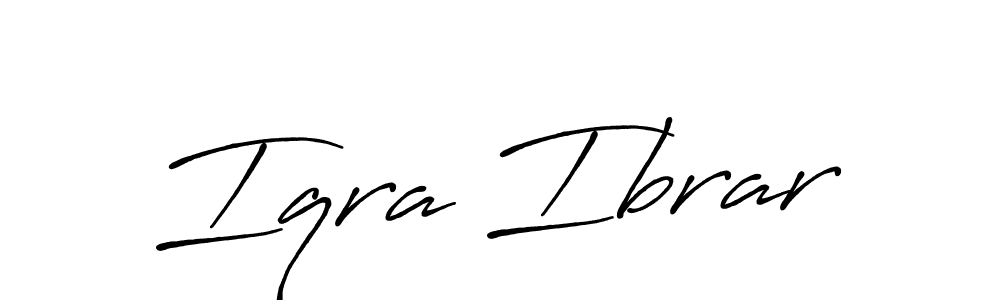 Antro_Vectra_Bolder is a professional signature style that is perfect for those who want to add a touch of class to their signature. It is also a great choice for those who want to make their signature more unique. Get Iqra Ibrar name to fancy signature for free. Iqra Ibrar signature style 7 images and pictures png