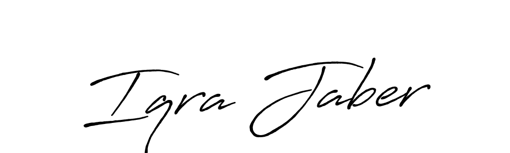 You can use this online signature creator to create a handwritten signature for the name Iqra Jaber. This is the best online autograph maker. Iqra Jaber signature style 7 images and pictures png