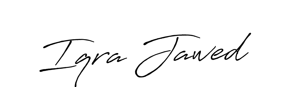 Create a beautiful signature design for name Iqra Jawed. With this signature (Antro_Vectra_Bolder) fonts, you can make a handwritten signature for free. Iqra Jawed signature style 7 images and pictures png