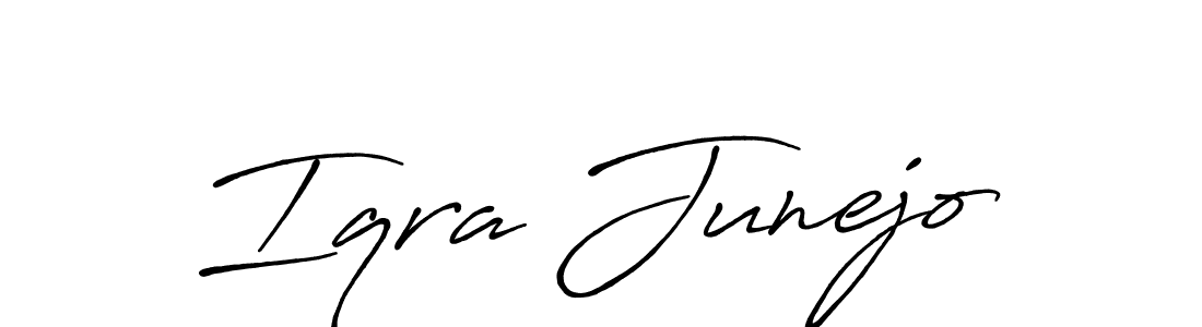 It looks lik you need a new signature style for name Iqra Junejo. Design unique handwritten (Antro_Vectra_Bolder) signature with our free signature maker in just a few clicks. Iqra Junejo signature style 7 images and pictures png