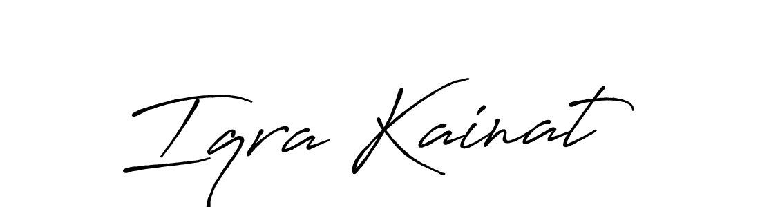 Also You can easily find your signature by using the search form. We will create Iqra Kainat name handwritten signature images for you free of cost using Antro_Vectra_Bolder sign style. Iqra Kainat signature style 7 images and pictures png