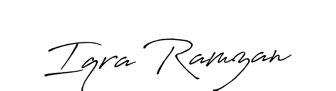 Similarly Antro_Vectra_Bolder is the best handwritten signature design. Signature creator online .You can use it as an online autograph creator for name Iqra Ramzan. Iqra Ramzan signature style 7 images and pictures png