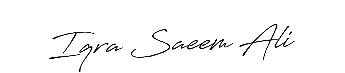 You can use this online signature creator to create a handwritten signature for the name Iqra Saeem Ali. This is the best online autograph maker. Iqra Saeem Ali signature style 7 images and pictures png