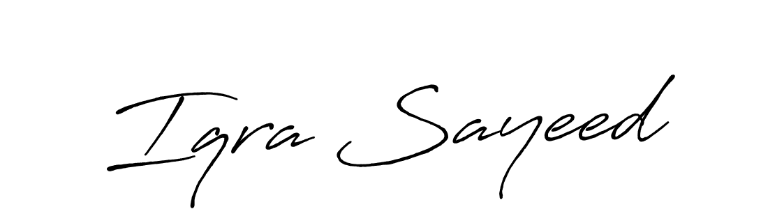 Antro_Vectra_Bolder is a professional signature style that is perfect for those who want to add a touch of class to their signature. It is also a great choice for those who want to make their signature more unique. Get Iqra Sayeed name to fancy signature for free. Iqra Sayeed signature style 7 images and pictures png