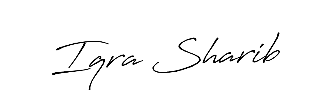 Make a beautiful signature design for name Iqra Sharib. Use this online signature maker to create a handwritten signature for free. Iqra Sharib signature style 7 images and pictures png