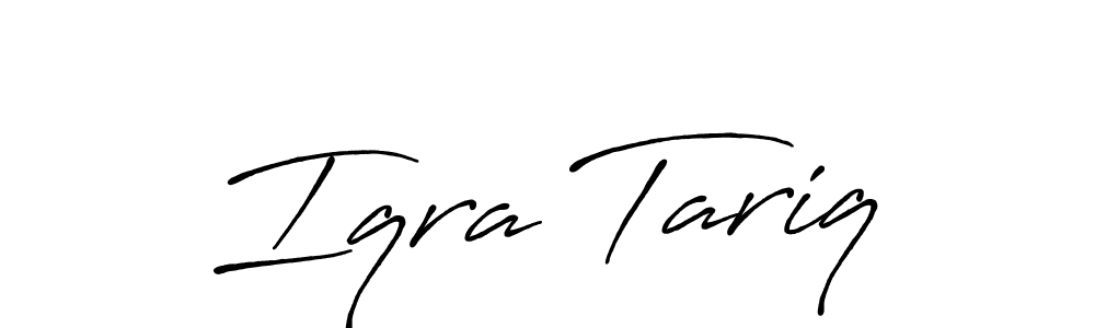 Similarly Antro_Vectra_Bolder is the best handwritten signature design. Signature creator online .You can use it as an online autograph creator for name Iqra Tariq. Iqra Tariq signature style 7 images and pictures png