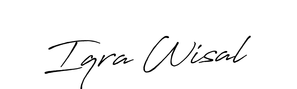 This is the best signature style for the Iqra Wisal name. Also you like these signature font (Antro_Vectra_Bolder). Mix name signature. Iqra Wisal signature style 7 images and pictures png