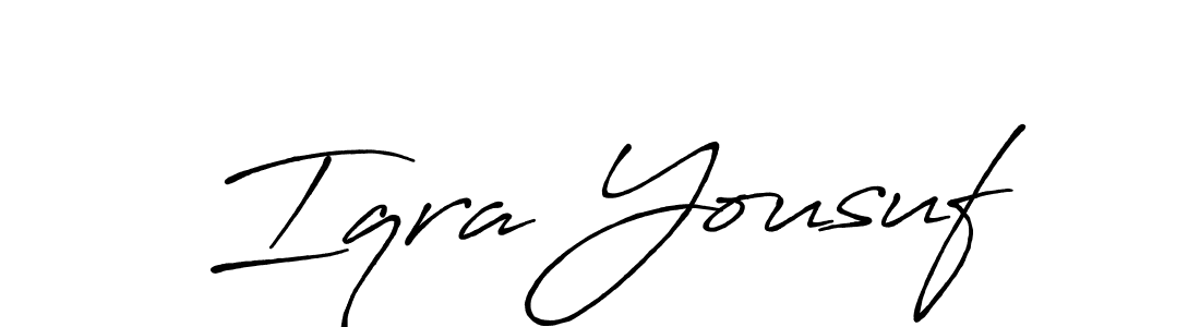 Also we have Iqra Yousuf name is the best signature style. Create professional handwritten signature collection using Antro_Vectra_Bolder autograph style. Iqra Yousuf signature style 7 images and pictures png