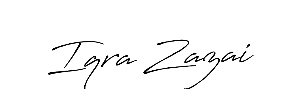 Make a short Iqra Zazai signature style. Manage your documents anywhere anytime using Antro_Vectra_Bolder. Create and add eSignatures, submit forms, share and send files easily. Iqra Zazai signature style 7 images and pictures png