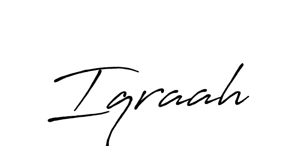 Iqraah stylish signature style. Best Handwritten Sign (Antro_Vectra_Bolder) for my name. Handwritten Signature Collection Ideas for my name Iqraah. Iqraah signature style 7 images and pictures png