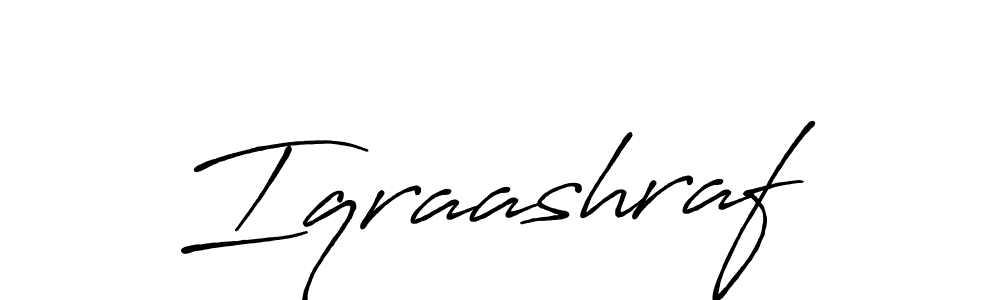 How to make Iqraashraf signature? Antro_Vectra_Bolder is a professional autograph style. Create handwritten signature for Iqraashraf name. Iqraashraf signature style 7 images and pictures png