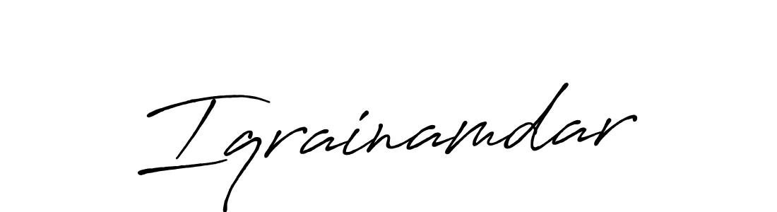 Once you've used our free online signature maker to create your best signature Antro_Vectra_Bolder style, it's time to enjoy all of the benefits that Iqrainamdar name signing documents. Iqrainamdar signature style 7 images and pictures png