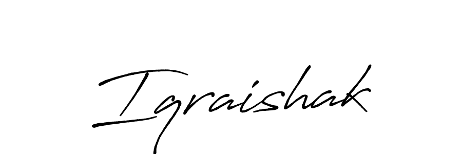 Design your own signature with our free online signature maker. With this signature software, you can create a handwritten (Antro_Vectra_Bolder) signature for name Iqraishak. Iqraishak signature style 7 images and pictures png