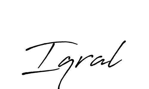 How to make Iqral signature? Antro_Vectra_Bolder is a professional autograph style. Create handwritten signature for Iqral name. Iqral signature style 7 images and pictures png