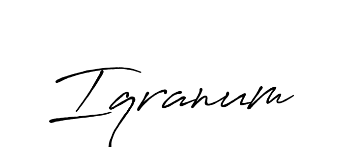 How to make Iqranum signature? Antro_Vectra_Bolder is a professional autograph style. Create handwritten signature for Iqranum name. Iqranum signature style 7 images and pictures png