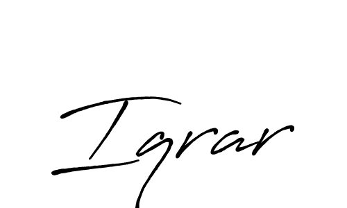 Similarly Antro_Vectra_Bolder is the best handwritten signature design. Signature creator online .You can use it as an online autograph creator for name Iqrar. Iqrar signature style 7 images and pictures png