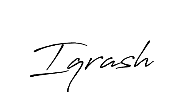 You should practise on your own different ways (Antro_Vectra_Bolder) to write your name (Iqrash) in signature. don't let someone else do it for you. Iqrash signature style 7 images and pictures png