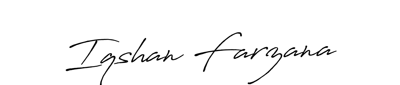 Use a signature maker to create a handwritten signature online. With this signature software, you can design (Antro_Vectra_Bolder) your own signature for name Iqshan Farzana. Iqshan Farzana signature style 7 images and pictures png