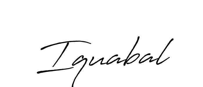 Design your own signature with our free online signature maker. With this signature software, you can create a handwritten (Antro_Vectra_Bolder) signature for name Iquabal. Iquabal signature style 7 images and pictures png