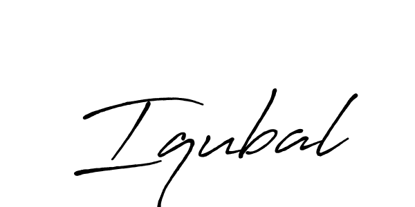 Design your own signature with our free online signature maker. With this signature software, you can create a handwritten (Antro_Vectra_Bolder) signature for name Iqubal. Iqubal signature style 7 images and pictures png