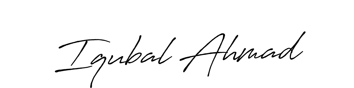 Iqubal Ahmad stylish signature style. Best Handwritten Sign (Antro_Vectra_Bolder) for my name. Handwritten Signature Collection Ideas for my name Iqubal Ahmad. Iqubal Ahmad signature style 7 images and pictures png
