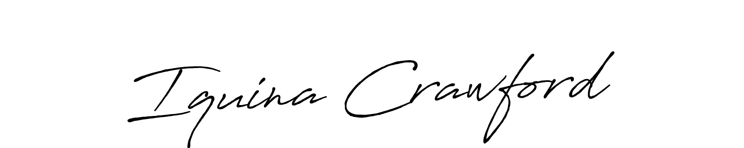 Iquina Crawford stylish signature style. Best Handwritten Sign (Antro_Vectra_Bolder) for my name. Handwritten Signature Collection Ideas for my name Iquina Crawford. Iquina Crawford signature style 7 images and pictures png