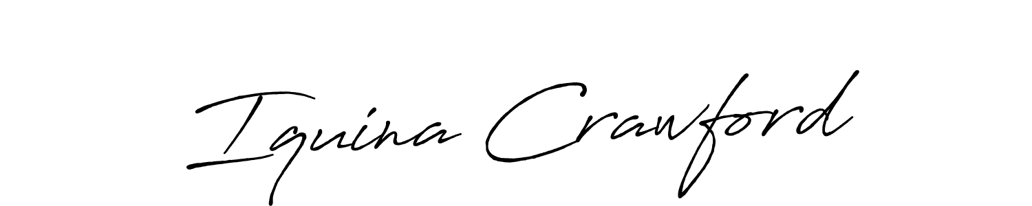 Iquina Crawford stylish signature style. Best Handwritten Sign (Antro_Vectra_Bolder) for my name. Handwritten Signature Collection Ideas for my name Iquina Crawford. Iquina Crawford signature style 7 images and pictures png