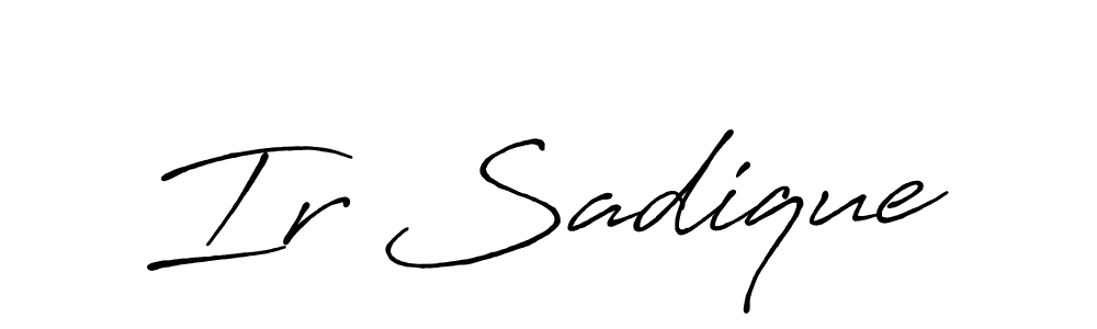 How to make Ir Sadique signature? Antro_Vectra_Bolder is a professional autograph style. Create handwritten signature for Ir Sadique name. Ir Sadique signature style 7 images and pictures png