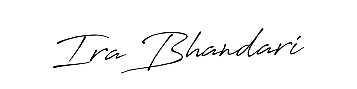 Similarly Antro_Vectra_Bolder is the best handwritten signature design. Signature creator online .You can use it as an online autograph creator for name Ira Bhandari. Ira Bhandari signature style 7 images and pictures png