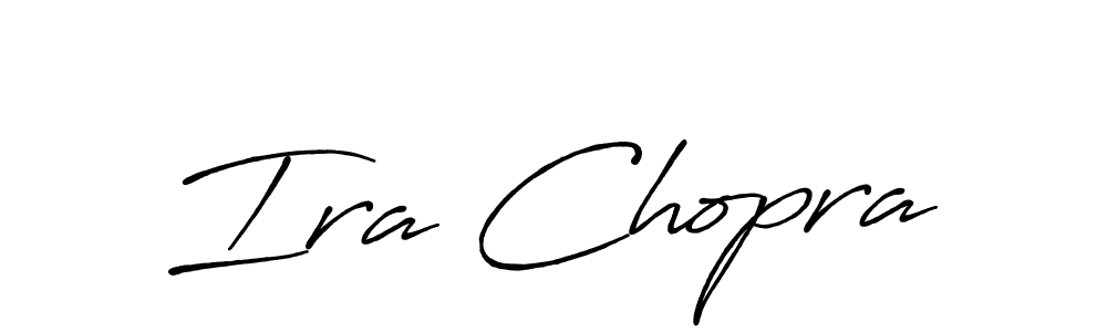 Ira Chopra stylish signature style. Best Handwritten Sign (Antro_Vectra_Bolder) for my name. Handwritten Signature Collection Ideas for my name Ira Chopra. Ira Chopra signature style 7 images and pictures png