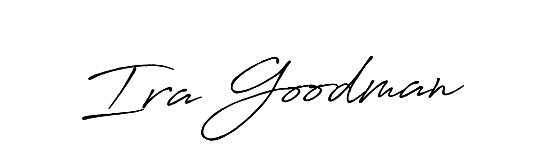 Use a signature maker to create a handwritten signature online. With this signature software, you can design (Antro_Vectra_Bolder) your own signature for name Ira Goodman. Ira Goodman signature style 7 images and pictures png