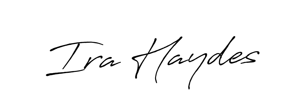 Create a beautiful signature design for name Ira Haydes. With this signature (Antro_Vectra_Bolder) fonts, you can make a handwritten signature for free. Ira Haydes signature style 7 images and pictures png