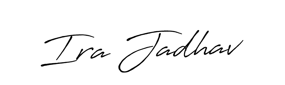 This is the best signature style for the Ira Jadhav name. Also you like these signature font (Antro_Vectra_Bolder). Mix name signature. Ira Jadhav signature style 7 images and pictures png