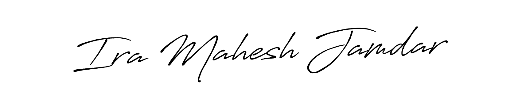 This is the best signature style for the Ira Mahesh Jamdar name. Also you like these signature font (Antro_Vectra_Bolder). Mix name signature. Ira Mahesh Jamdar signature style 7 images and pictures png