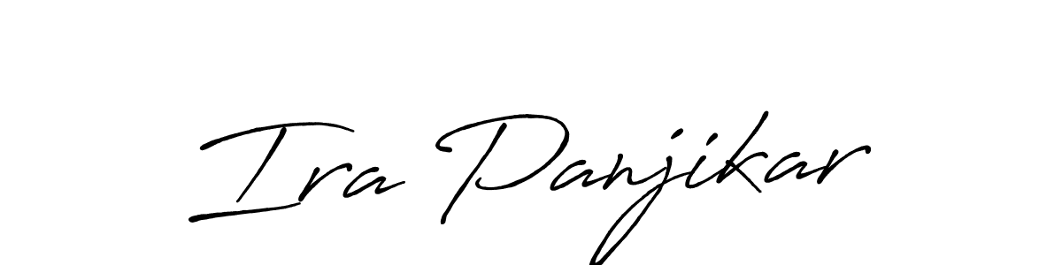 Design your own signature with our free online signature maker. With this signature software, you can create a handwritten (Antro_Vectra_Bolder) signature for name Ira Panjikar. Ira Panjikar signature style 7 images and pictures png