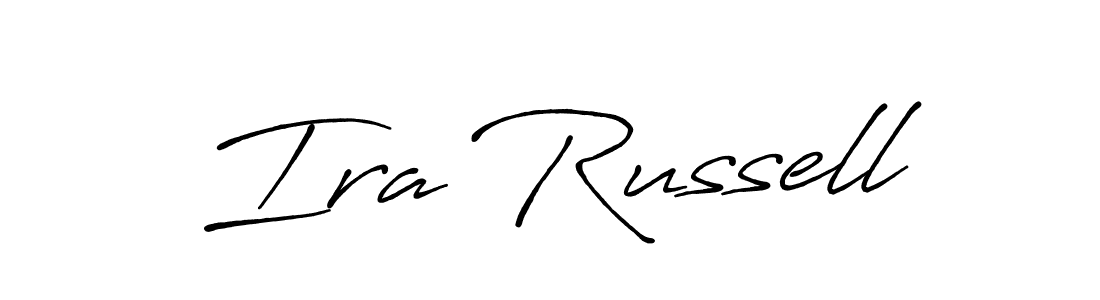 Use a signature maker to create a handwritten signature online. With this signature software, you can design (Antro_Vectra_Bolder) your own signature for name Ira Russell. Ira Russell signature style 7 images and pictures png