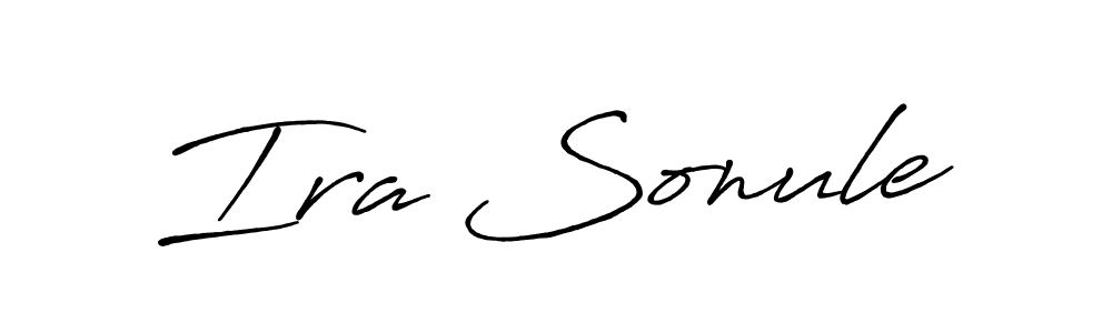 Make a beautiful signature design for name Ira Sonule. With this signature (Antro_Vectra_Bolder) style, you can create a handwritten signature for free. Ira Sonule signature style 7 images and pictures png