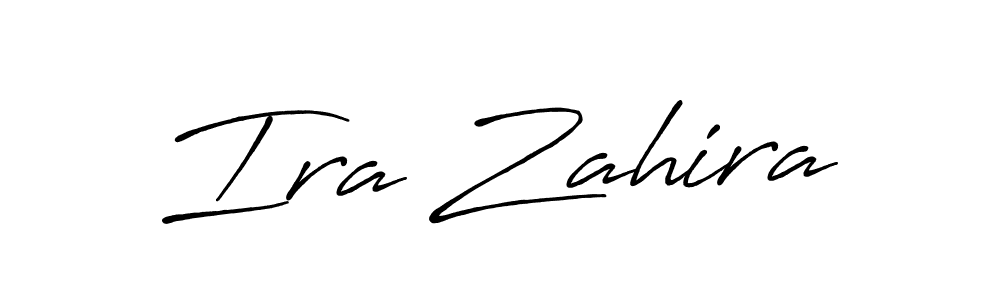 Use a signature maker to create a handwritten signature online. With this signature software, you can design (Antro_Vectra_Bolder) your own signature for name Ira Zahira. Ira Zahira signature style 7 images and pictures png