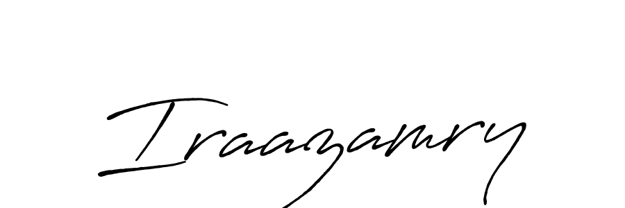 Make a beautiful signature design for name Iraazamry. With this signature (Antro_Vectra_Bolder) style, you can create a handwritten signature for free. Iraazamry signature style 7 images and pictures png