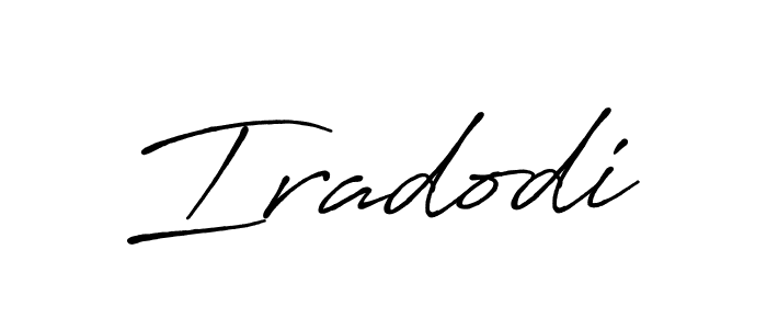 Also we have Iradodi name is the best signature style. Create professional handwritten signature collection using Antro_Vectra_Bolder autograph style. Iradodi signature style 7 images and pictures png