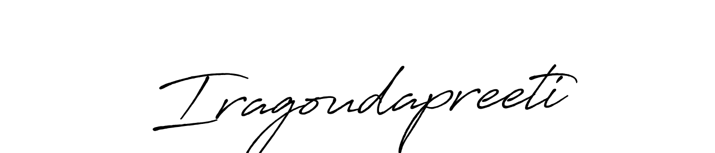 How to make Iragoudapreeti signature? Antro_Vectra_Bolder is a professional autograph style. Create handwritten signature for Iragoudapreeti name. Iragoudapreeti signature style 7 images and pictures png