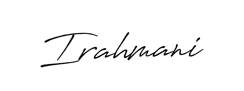 The best way (Antro_Vectra_Bolder) to make a short signature is to pick only two or three words in your name. The name Irahmani include a total of six letters. For converting this name. Irahmani signature style 7 images and pictures png