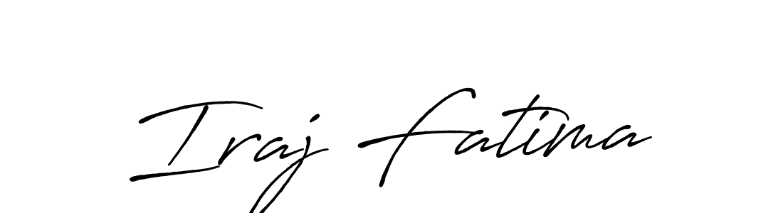 You should practise on your own different ways (Antro_Vectra_Bolder) to write your name (Iraj Fatima) in signature. don't let someone else do it for you. Iraj Fatima signature style 7 images and pictures png