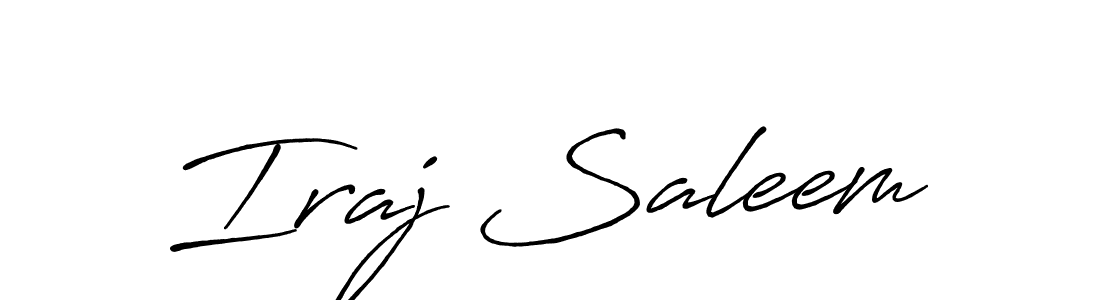 It looks lik you need a new signature style for name Iraj Saleem. Design unique handwritten (Antro_Vectra_Bolder) signature with our free signature maker in just a few clicks. Iraj Saleem signature style 7 images and pictures png