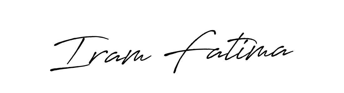 Use a signature maker to create a handwritten signature online. With this signature software, you can design (Antro_Vectra_Bolder) your own signature for name Iram Fatima. Iram Fatima signature style 7 images and pictures png