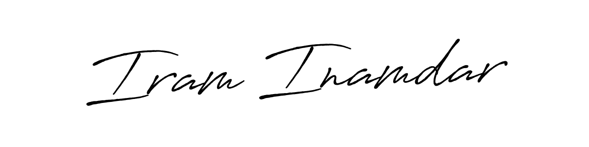 Use a signature maker to create a handwritten signature online. With this signature software, you can design (Antro_Vectra_Bolder) your own signature for name Iram Inamdar. Iram Inamdar signature style 7 images and pictures png