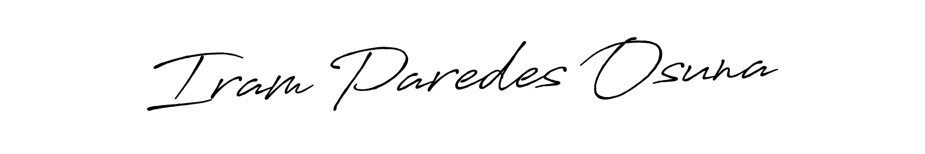 if you are searching for the best signature style for your name Iram Paredes Osuna. so please give up your signature search. here we have designed multiple signature styles  using Antro_Vectra_Bolder. Iram Paredes Osuna signature style 7 images and pictures png