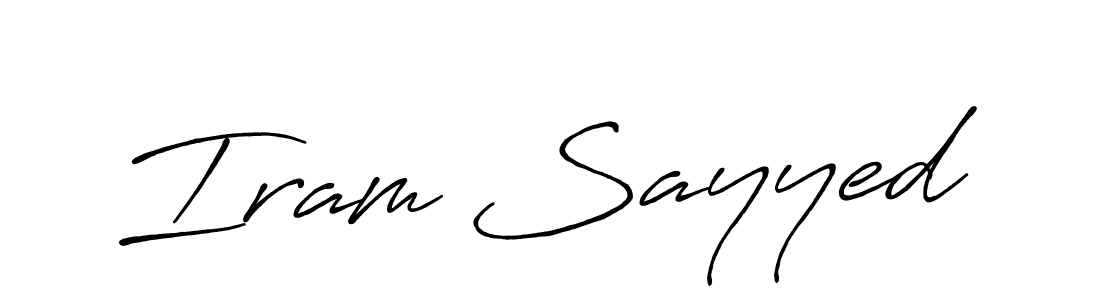 Use a signature maker to create a handwritten signature online. With this signature software, you can design (Antro_Vectra_Bolder) your own signature for name Iram Sayyed. Iram Sayyed signature style 7 images and pictures png