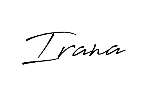 How to make Irana signature? Antro_Vectra_Bolder is a professional autograph style. Create handwritten signature for Irana name. Irana signature style 7 images and pictures png