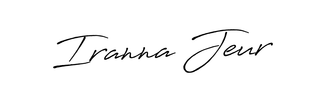 Make a beautiful signature design for name Iranna Jeur. With this signature (Antro_Vectra_Bolder) style, you can create a handwritten signature for free. Iranna Jeur signature style 7 images and pictures png